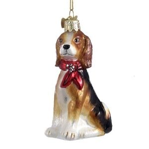 Kurt Adler Noble Gems Glass Beagle Ornament‎ Holiday Collectible Decor